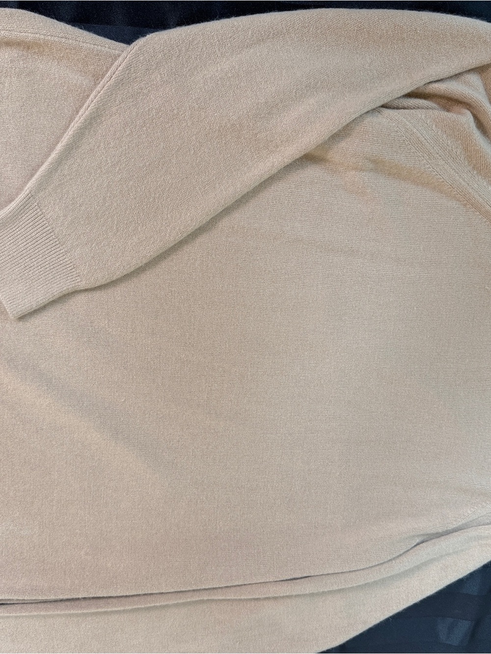 Vintage Hampshire Studio Cream Beige Knit Pullover Sweater XL